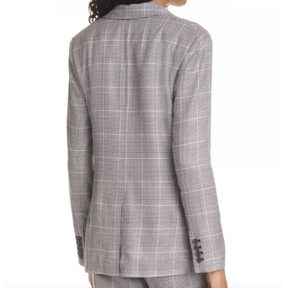 ATM Anthony Thomas Melillo Womens 2 Houndstooth Plaid Blazer Jacket - Picture 4 of 16